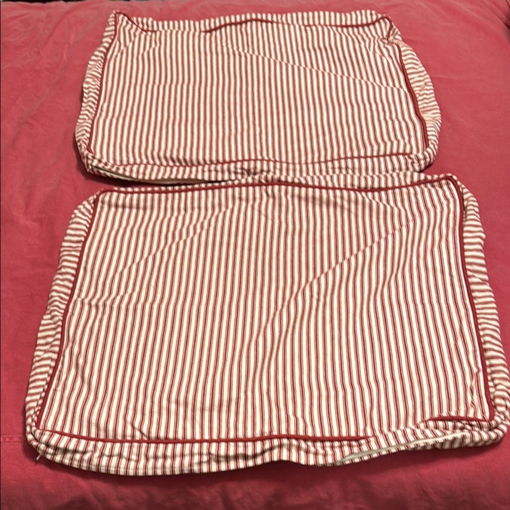 Restoration Hardware Pillow Covers Cases Red and White Furniture Cushion Pillow